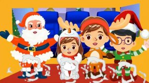 Колеса на автобусе 🎄 Рождественская версия # Веселая песня для детей