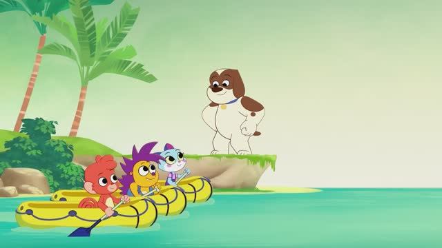 Гонка на Лодках! ⛵ Смешные Динозавры и зверята для Детей