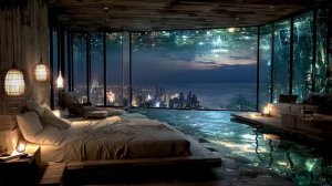 the city drifts below as you try to quiet your mind. late night overthinking. 🌙