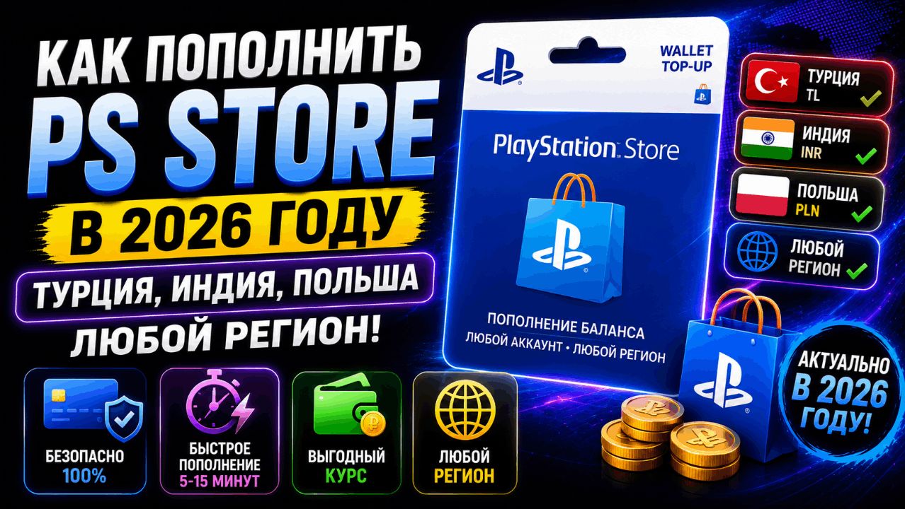 Как быстро и легко пополнить PS STORE в 2026 году смотреть онлайн