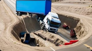 Машина против ЗИГЗАГООБРАЗНОЙ мостовой ЛОВУШКИ ▶️ BeamNG Drive