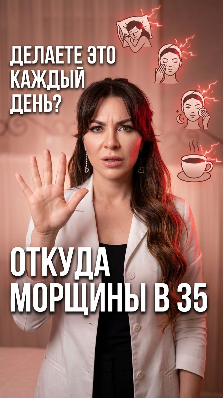 😱 Откуда морщины в 35: 5 вредных привычек