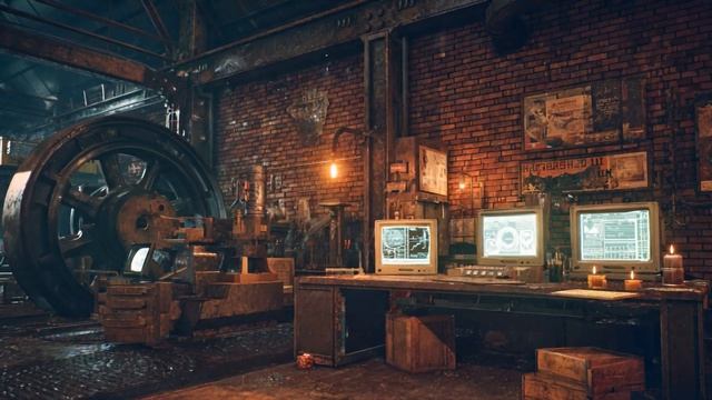 Abandoned Factory Control Room — Industrial Sounds for Focus, Reading and Work смотреть онлайн