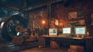Abandoned Factory Control Room — Industrial Sounds for Focus, Reading and Work