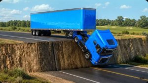 Машина против недостроенной дороги в BeamNG Drive!