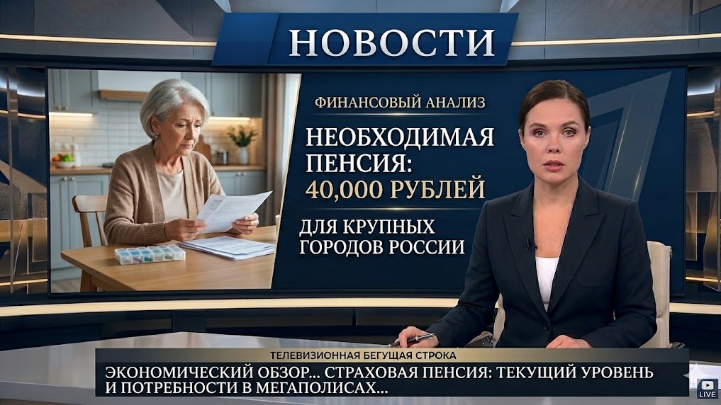 Для жизни в крупном городе России нужна пенсия 40 тыс. рублей смотреть онлайн