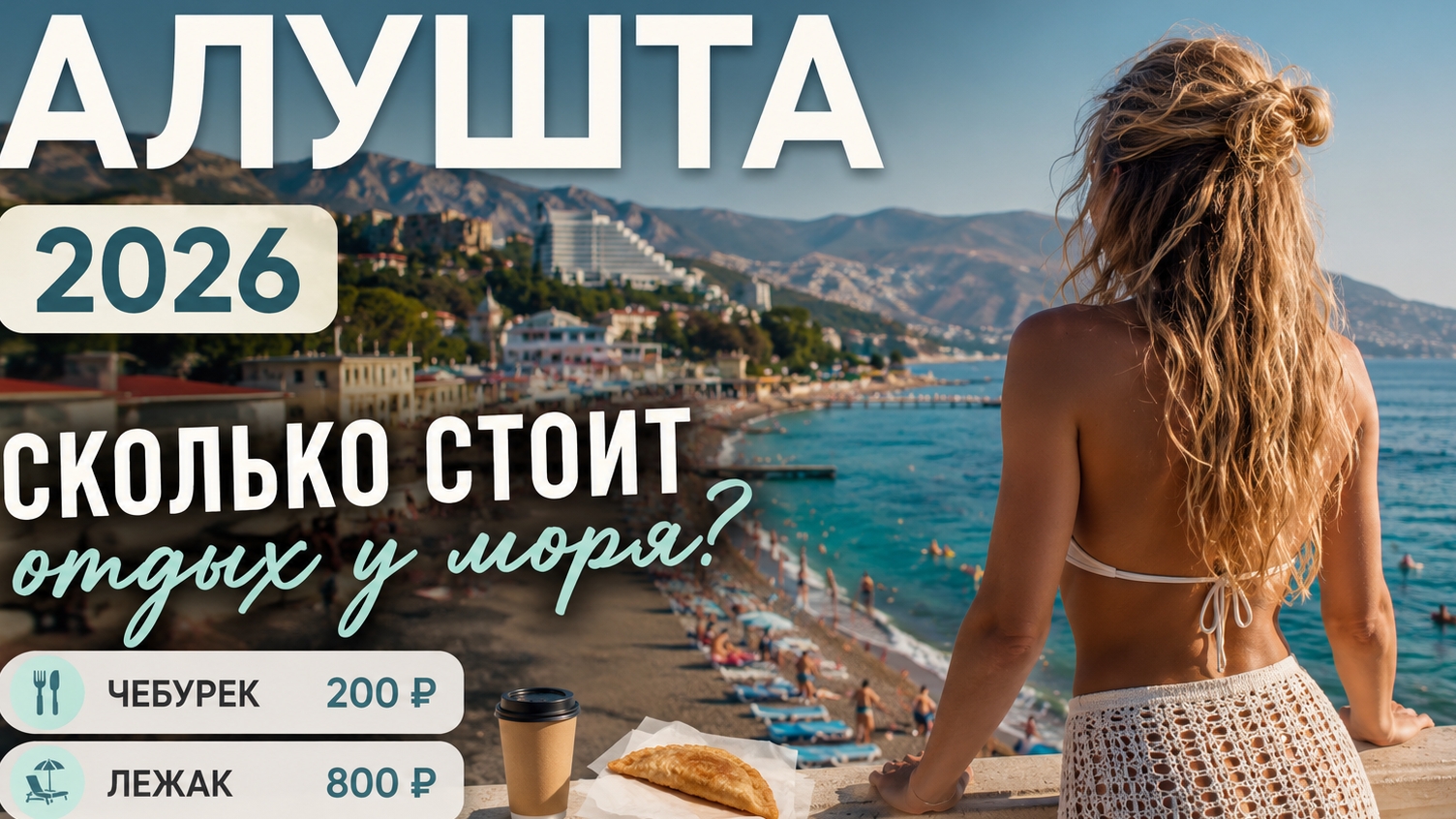 Алушта сколько стоит отдых 2026 Сравниваем цены в столовых. Крымские чебуреки. Пляжи. смотреть онлайн
