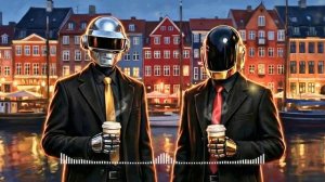 Daft Punk Copenhagen Café Vibes ☕🤖 ｜ Chillwave, Synthwave, Retro Funk, Nu Disco, Electronic Playlis