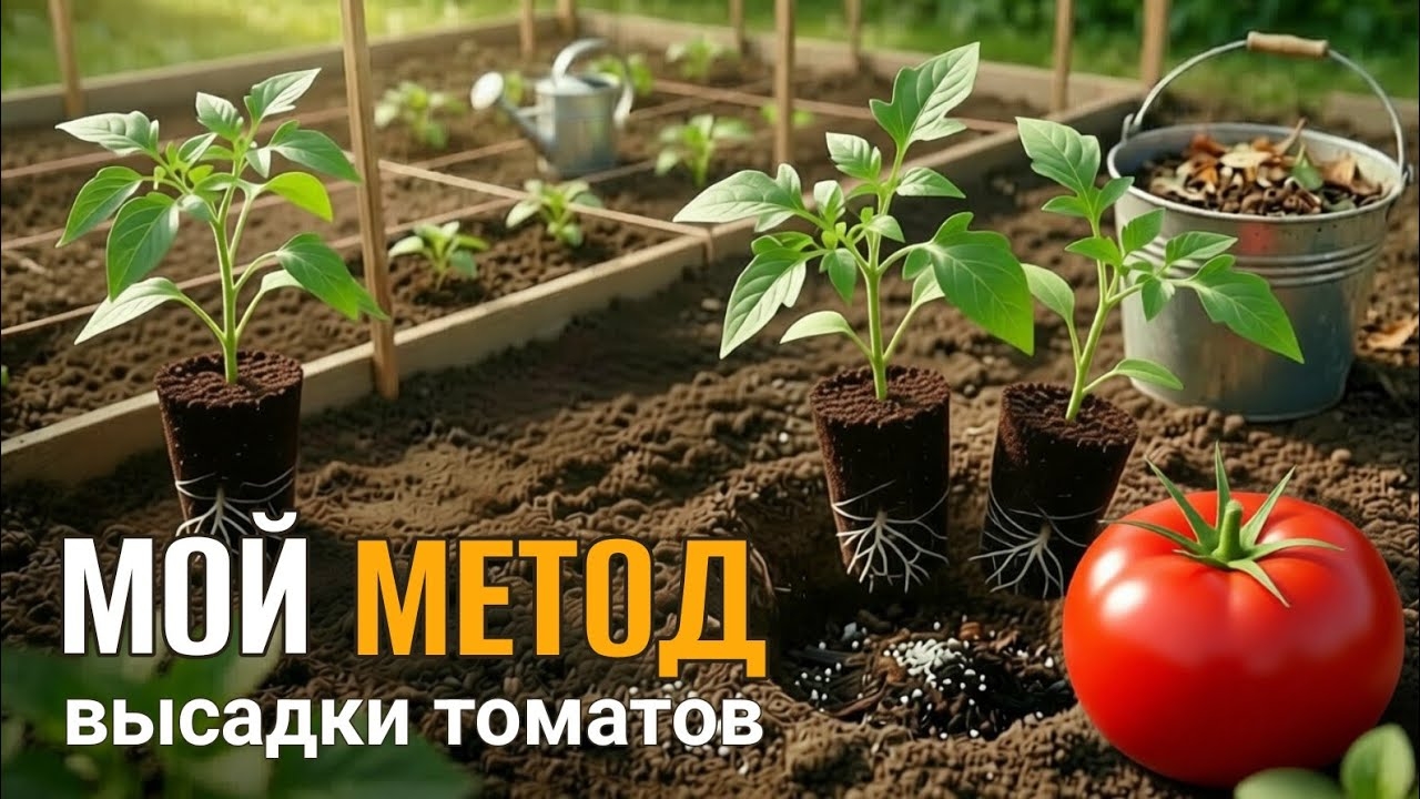 Мой метод высадки индетерминантных томатов в грунт (подробное видео)
