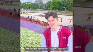 Цветочный триколор. В Москве высадили огромную клумбу в цветах российского флага
