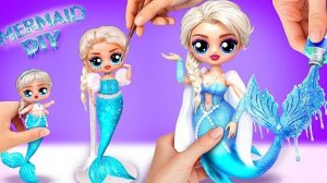 Эльза стала русалкой! 10 поделок для L.O.L.