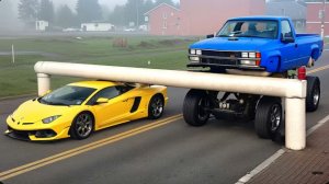 Машина против экстремально низких труб #3 в BeamNG Drive
