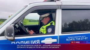 На 3 км автодороги Сухой Лог – Алтынай  в ДТП  погиб водитель автомобиля