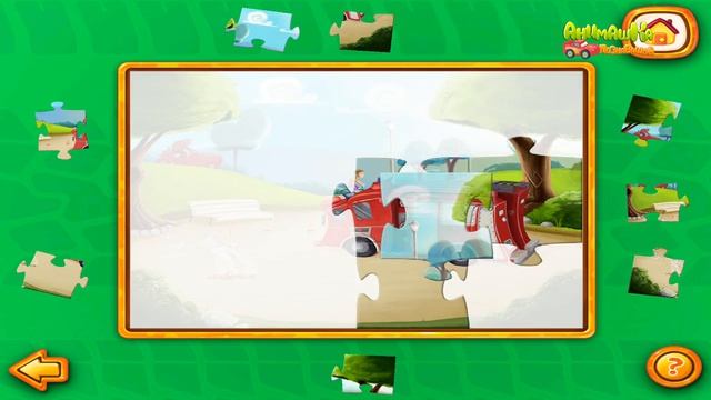 Dump truck Excavator Tractor Bulldozer working machines for boys. Cartoon puzzle for the little ones смотреть онлайн