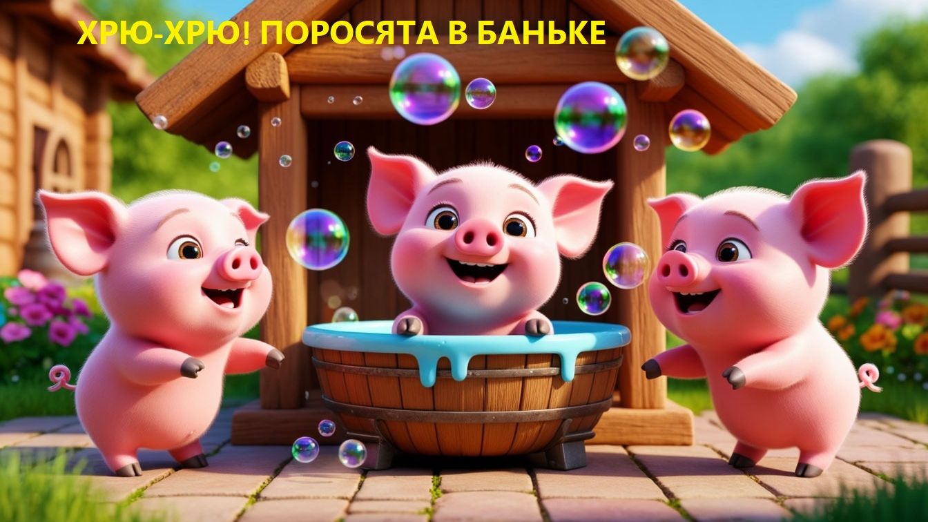 🐷🫧 ХРЮ-ХРЮ! ПОРОСЯТА В БАНЬКЕ 🫧🐷 смотреть онлайн