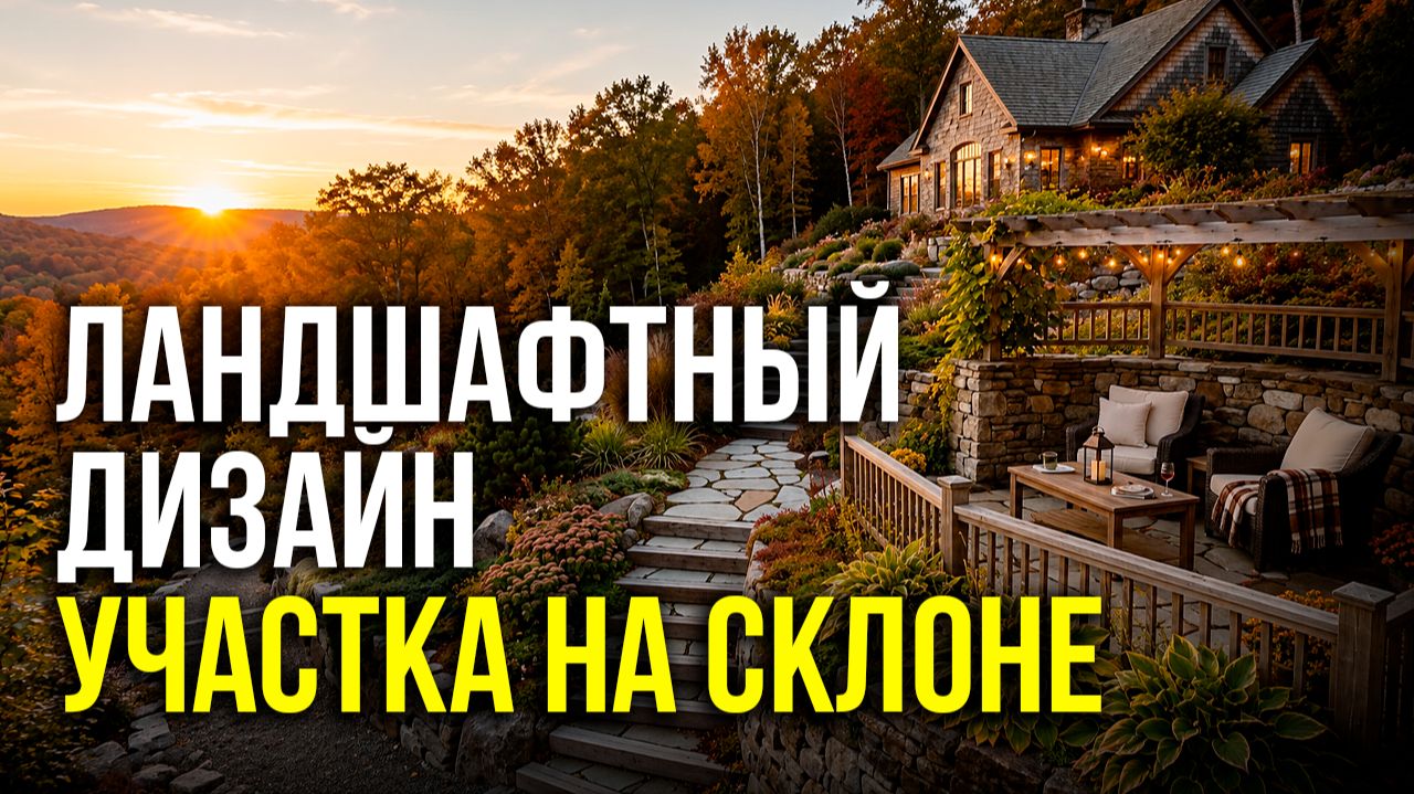 Ландшафтный дизайн участка на склоне