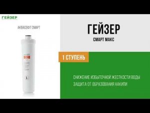 Комплект сменных картриджей для фильтра Гейзер Смарт Макс