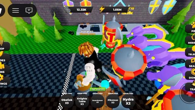 Играю в Роблокс симулятор качка:) смотреть онлайн
