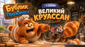 Бублик и Пружинка. Великий круассан 1 серия