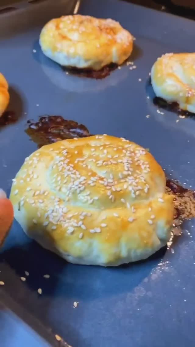 Пирожки улитка с мясом 😋