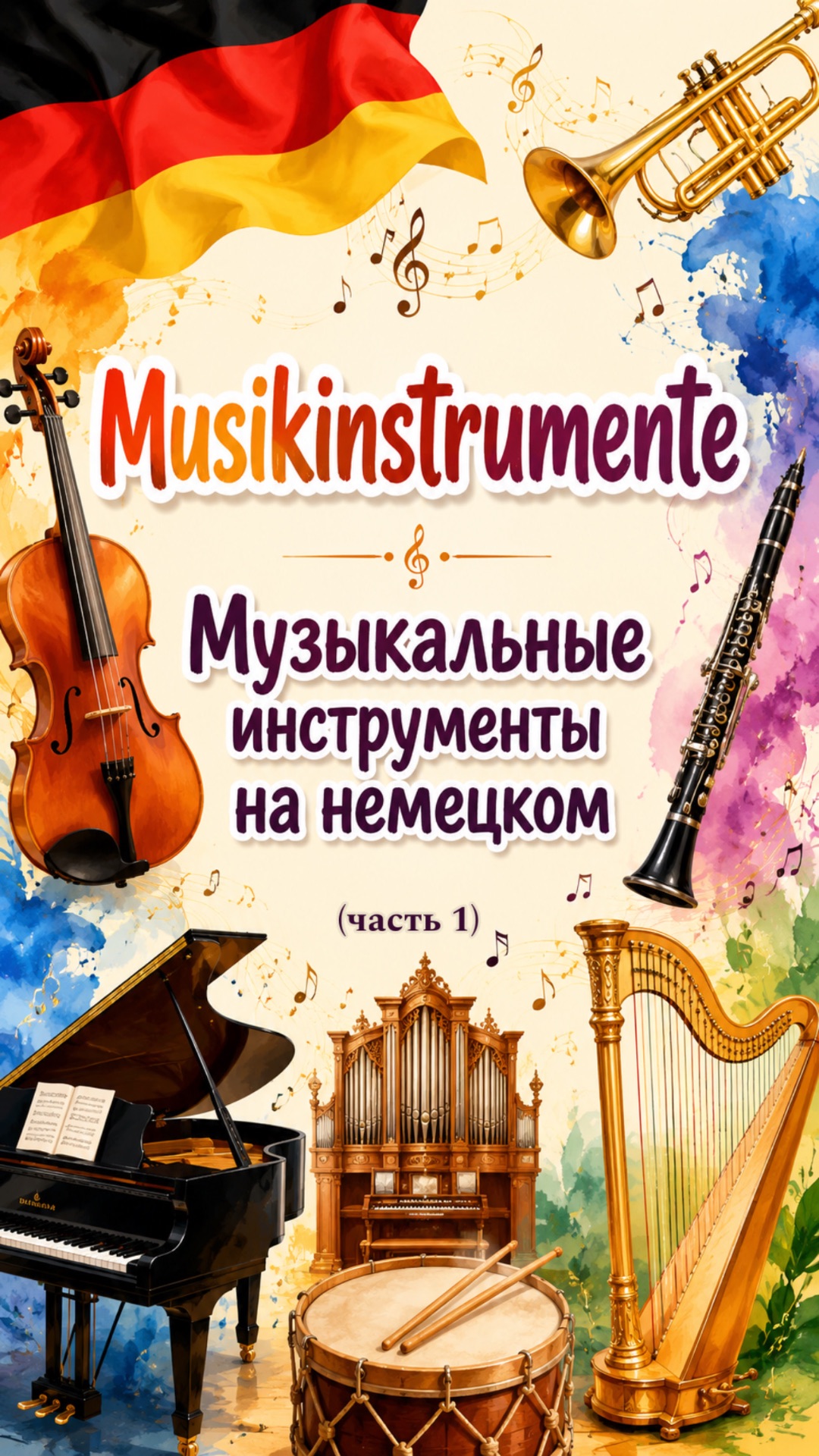 Названия музыкальных инструментов на немецком (часть 1) | Musikinstrumente Auf Deutsch