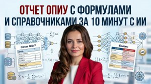 Отчет ОПИУ с формулами и справочниками за 10 минут с ИИ | Нейросети для финансиста и бухгалтера