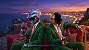 🍷 Daft Punk Evening Unwind Lounge ｜ Chill Disco, Synthwave, Chillwave, Electronic Funk Playlist