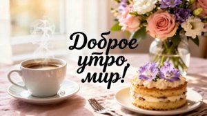 Доброе утро, мир! Красивая музыкальная открытка