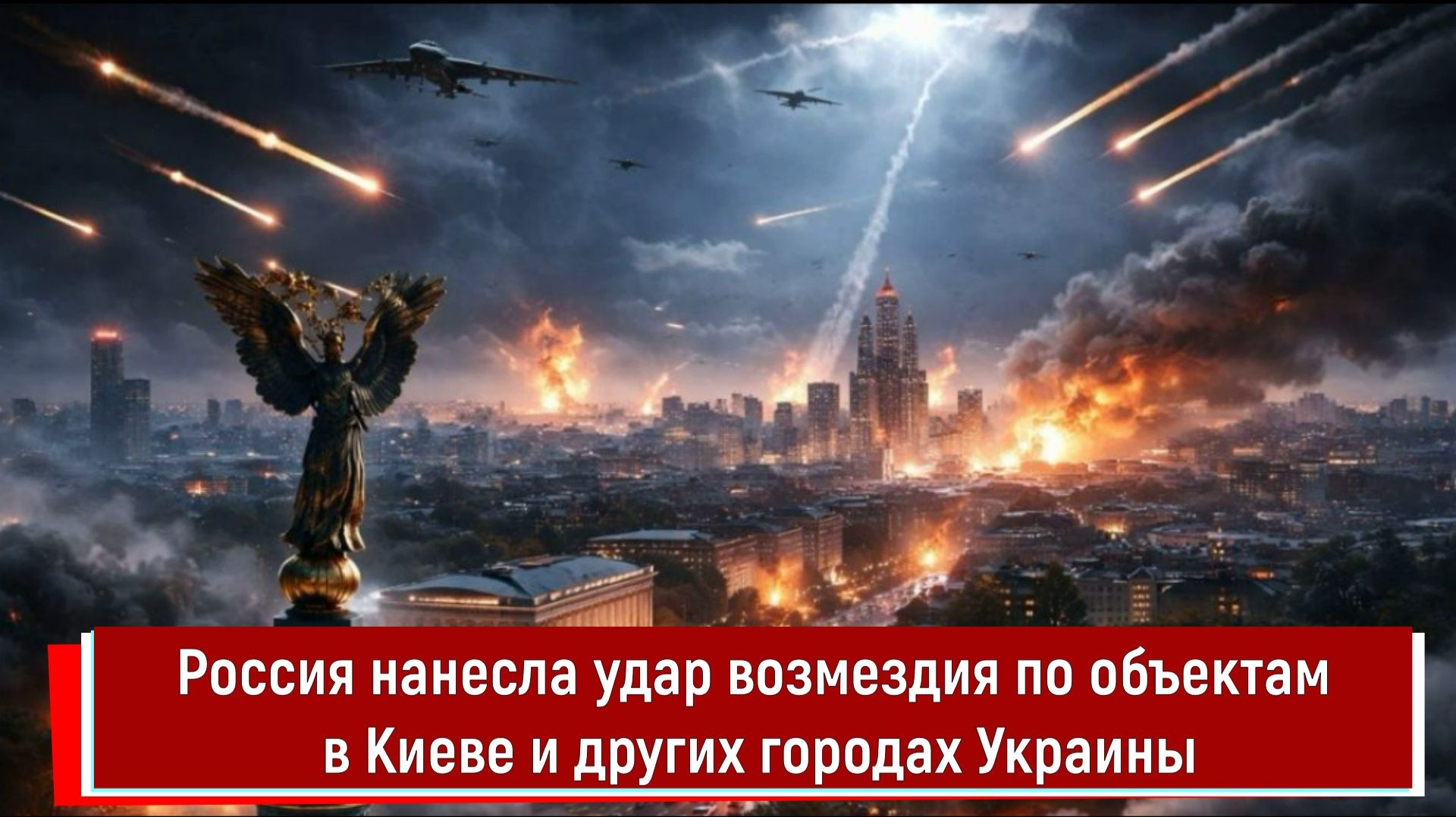 Россия нанесла удар возмездия по объектам в Киеве и других городах Украины