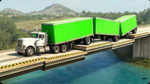 Машина против железнодорожных путей #3 в BeamNG Drive!