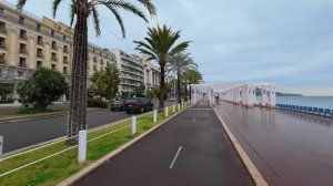 Расслабляющий дождь на набережной в Ницце, Франция 🇫🇷