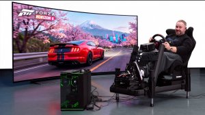 Играем в Forza Horizon 6 на 500“ экране в кокпите Simseat за 500 000р.