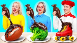 Я против Бабушки Челлендж с Шоколадной Едой # Забавные Кухонные Лайфхаки от Multi DO Joy