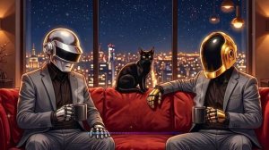 ☕ Daft Punk City Night Comfort Lounge ｜ Chill Disco, Synthwave, Chillwave, Electronic Funk Playlist-