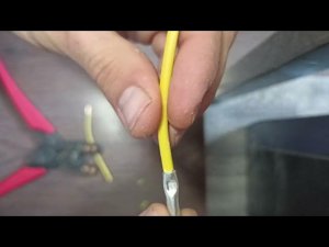 Соединение стык в стык моножильного провода с помощью гмл сечением 4мм²