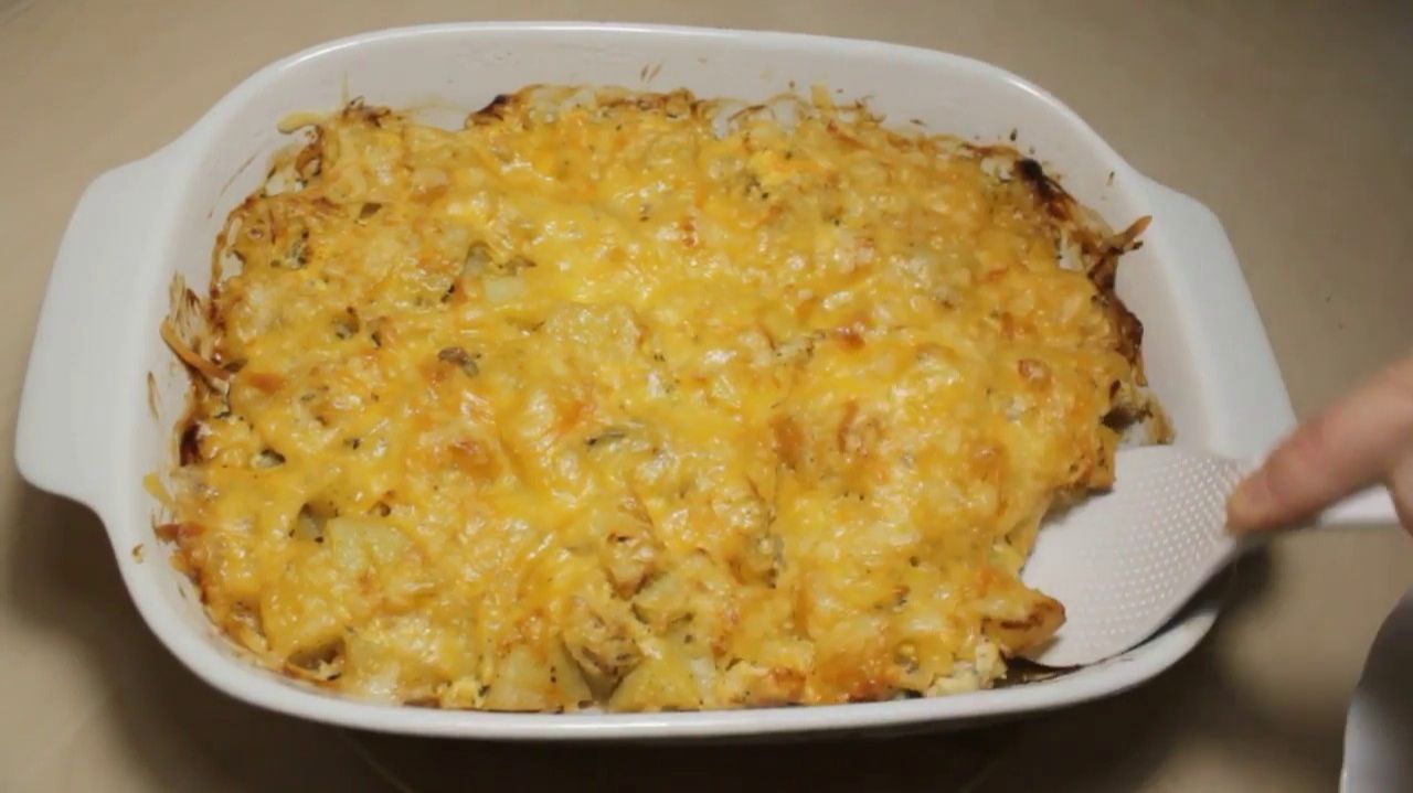Картофель с куриным филе в духовке. Отличное блюдо к Новогоднему столу 2018 смотреть онлайн