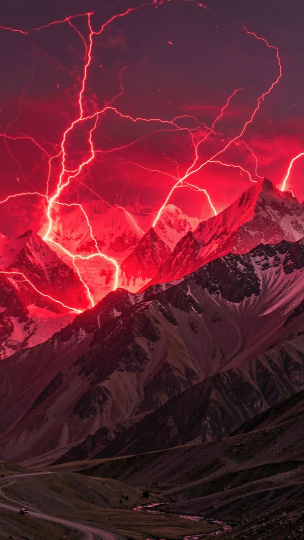 Загадочные молнии красного света появились в Тибете во время грозы⚡