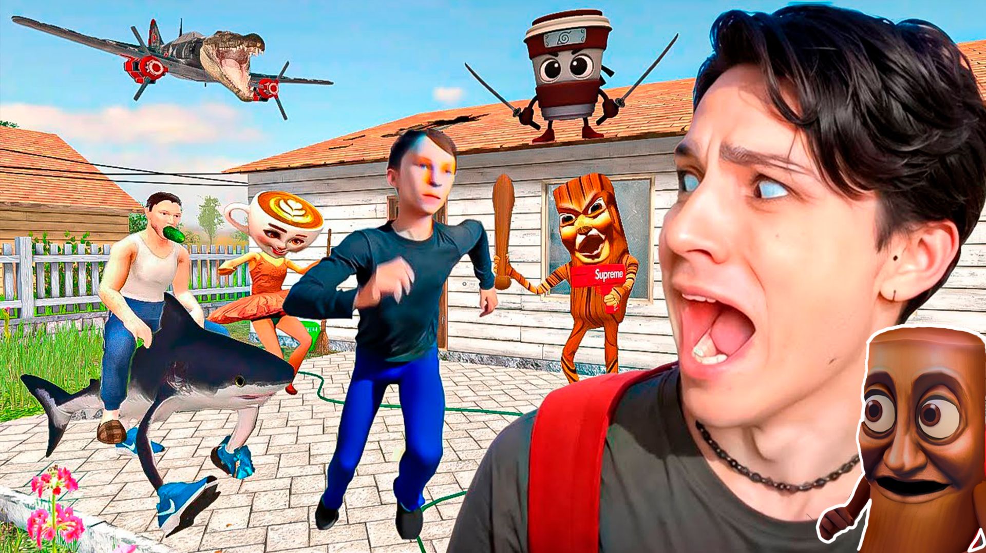 СКУЛБОЙ ПРОТИВ ИТАЛЬЯНСКИХ БРЕЙНРОТОВ!😱 БЕЗУМНЫЙ СЕРИАЛ ПРО SCHOOLBOY RUNAWAY! смотреть онлайн