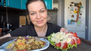 МУКБАНГ ПЛОВ С ГОВЯДИНОЙ/ОВОЩИ/MUKBANG ЕДА ОБЖОР