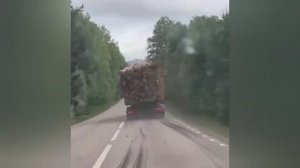 Водитель эстонского лесовоза случайно воспроизвел в Швеции культовую сцену из «Пункта назначения».