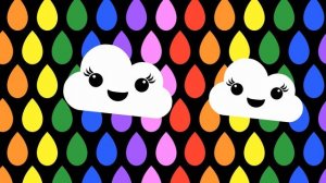 Hey Bear Sensory - Rainbow Summertime - High Contrast Animation with Fun Music!
