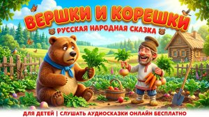 Вершки и корешки 🐻 Русская народная сказка для детей | Слушать аудиосказки онлайн бесплатно