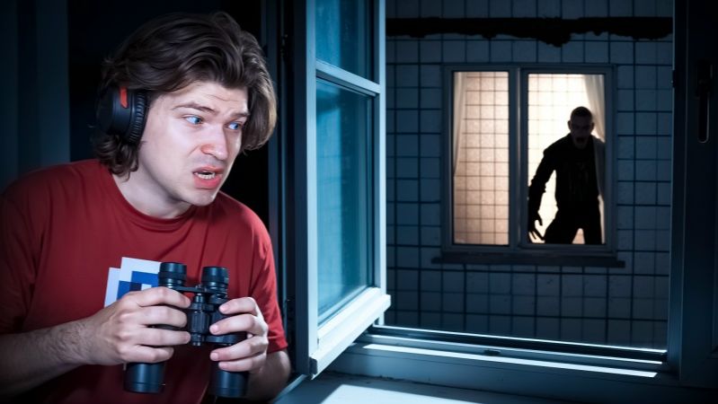 ПОДГЛЯДЫВАЮ ЗА СОСЕДОМ ПОКА НЕ СНИМАЮ М̶̂А̴͗Й̴̽Н̴͊К̴̂Р̶͝А̴̔Ф̷̕Т̷̔.. СТРАШНЫЙ ХОРРОР ! смотреть онлайн