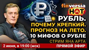 Рубль. Почему крепкий. Прогноз на лето. 10 мифов о рубле | Ян Арт. Finversia