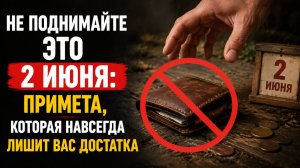 Не поднимайте это 2 июня. Это лишит денег навсегда.