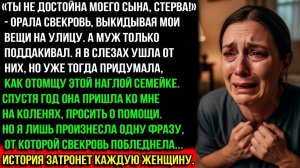 «ТЫ НЕ ДОСТОЙНА МОЕГО СЫНА, СТЕРВА!» — ОРАЛА СВЕКРОВЬ, ВЫКИДЫВАЯ МОИ ВЕЩИ НА УЛИЦУ. НО Я СДЕЛАЛА...