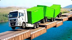 Машина против дрожащего моста в BeamNG Drive!