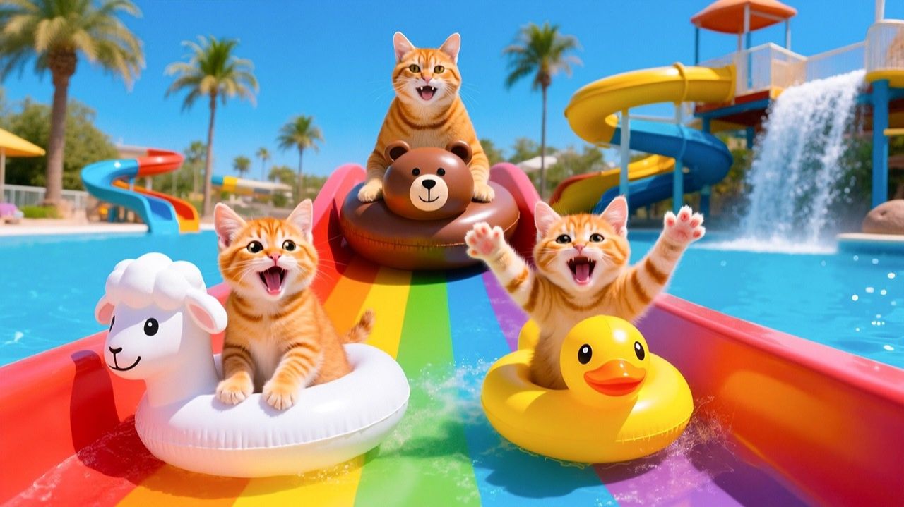 🐾 Мама-кошка подстригает шерсть на ферме и делает тигровую шапку для котят дома 🐯🎩 смотреть онлайн