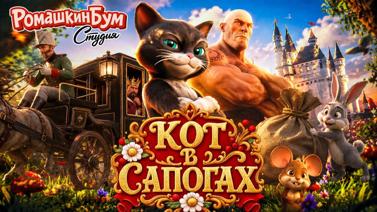 Кот в сапогах мультик Сказка для малышей  Народные сказки