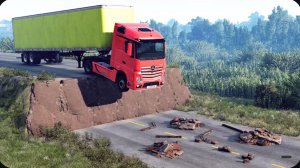 Машины и грузовики против недостроенных дорог 2 ▶️ BeamNG Drive